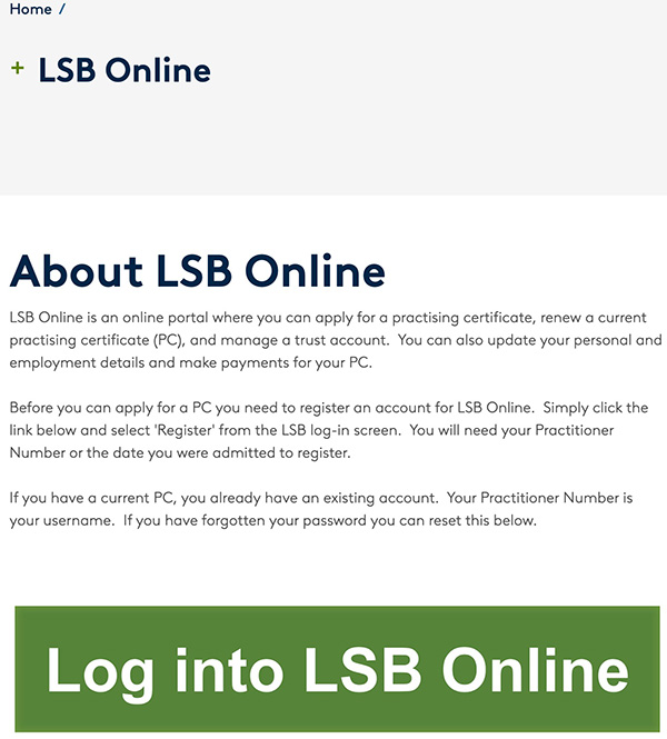 Login to LSB online