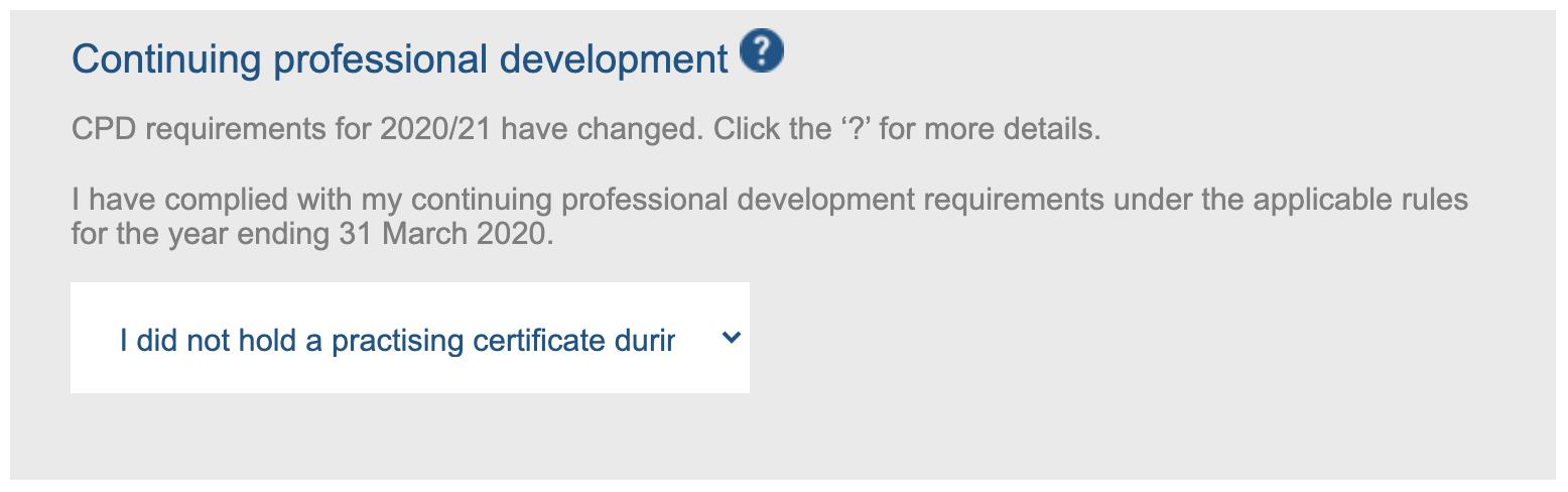 Continuing professional development