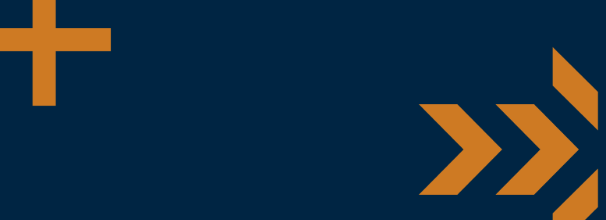 Navy with orange graphic decoration