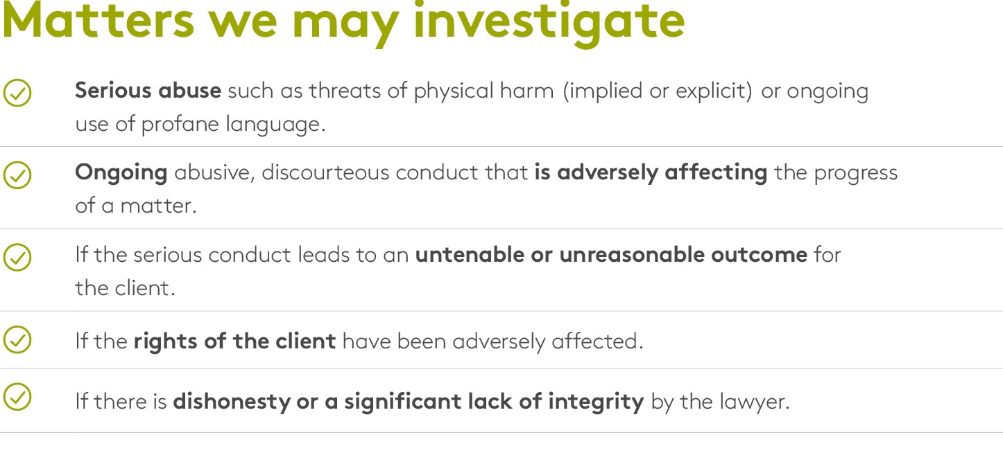 Matters we may investigate